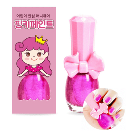 Pinky Cosmetics,Pink Princess Kids,Pinky Cosmetics Pink Princess Kids Water-based Nail Polish Pinky Paint สีทาเล็บ,สีทาเล็บสำหรับเด็ก