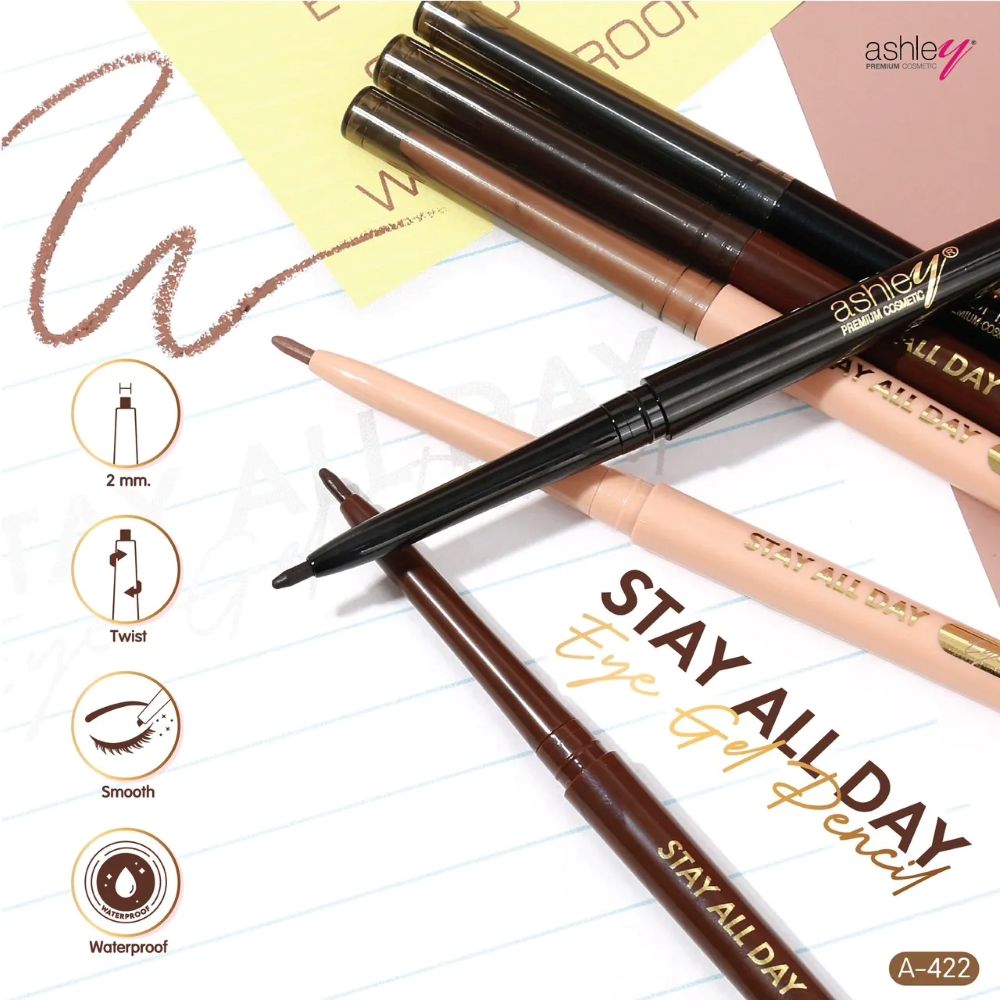 A 422 ASHLEY EYE GEL PENCIL No.01 #Black 0.15 g, อายไลน์เนอร์ , A 422 ASHLEY EYE GEL PENCIL  ราคา , A 422 ASHLEY EYE GEL PENCIL  รีวิว ,A 422 ASHLEY EYE GEL PENCIL  ซื้อ