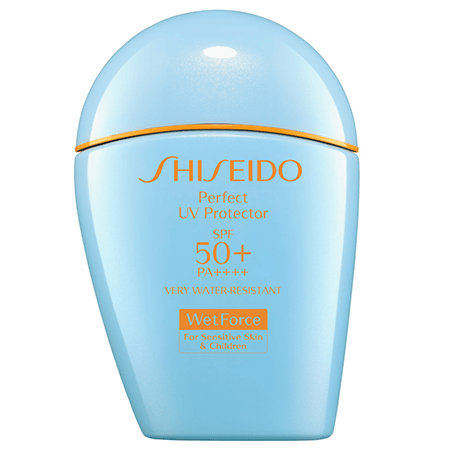 SHISEIDO Perfect UV Protector SPF 50+ PA++++ WetForce For Sensitive Skin & Children 50ml นวัตกรรมใหม่ในการปกป้องรังสียูวีสำหรับผิวแพ้ง่าย