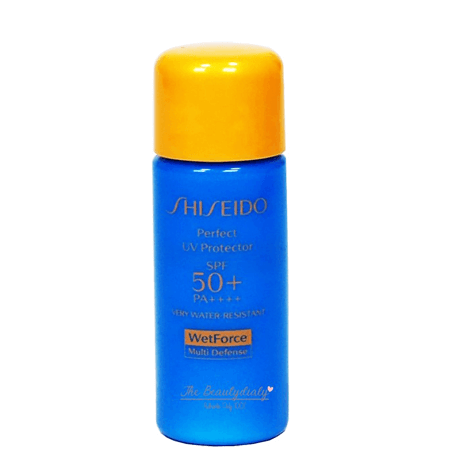 Shiseido Perfect UV Protector Spf 50+ Pa++++ 7ml กันแดดเนื้อน้ำนมที่ช่วยปกป้องผิวคุณได้มากกว่า กันน้ำกันเหงื่อ ล้างออกง่าย